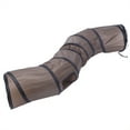 thumbnail image 2 of BIMZUC S-Shape Interactive Cat Tunnel Toy for Indoor Cats, 46.5 inches / 118 cm Foldable Pet Play Tube with Peep Holes Brown, 2 of 9