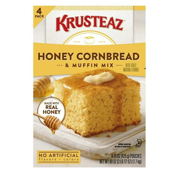 Krusteaz Natural Honey Cornbread and Muffin Mix, 60 oz.