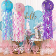 thumbnail image 3 of Vajilla desechable con forma de concha de sirena para fiesta de verano en la playa, decoración para fiesta de primer cumpleaños de niña, baby shower, 3 of 6
