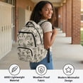 thumbnail image 6 of HUISEFOR Camo Fish Bow School Backpack for Girls 17 Inch Large Capacity Bookbag with Front Zipper, Lightweight School Bag Casual College Students Backpacks Comfortable Laptop Bags, 6 of 7