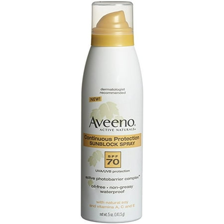 Johnson & Johnson Aveeno Active Sunblock Spray, 5 oz