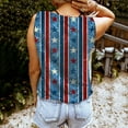 thumbnail image 4 of Pitauce Womens 4th of July Patriotic Tank Tops American Flag Button V-Neck Sleeveless T-Shirt Summer Casual Tanks, 4 of 6