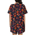 thumbnail image 3 of Picia Autumnal Forest Pajamas Sets for Women Soft Short-Sleeved Pjs with Lounge Shorts Two Piece Sleepwear-Large, 3 of 9