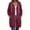 Wine, variant on CBASIHI Womens Oversized Zip Up Hoodies with Pockets- Casual Trendy Long Sleeve Drop Shoulder Fall Tunic Hooded Sweatshirts Navy Size S-2XL