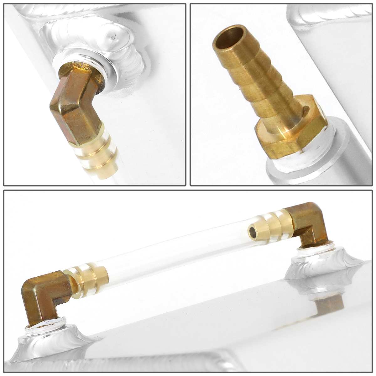 DNA Motoring TANK-COL-001 For 1984 to 1996 Chevy Corvette Aluminum Coolant Expansion Recovery Overflow Tank Bottle 85 86 87 88 89 90 91 92 93 94 95