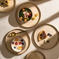 thumbnail image 2 of Famiware 12-Piece Stoneware Dinnerware Set, Microwave & Dishwasher Safe - Service for 4, Cream, 2 of 8
