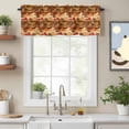 thumbnail image 2 of Tropical Plant Cactus Valance Curtain for Windows Western Cowboy Horse Sunset Deserts Brown Rod Pocket Curtain Valances Short Window Treatments for Kitchen Bathroom Laundry Basement 56 x 16 Inch, 2 of 9