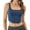 Dark Blue, variant on Women's Imitation Denim Sports Bra Wireless Yoga Running Lingerie, Shockproof Elastic Band Workout Top, Padded Seamless Athletic Bralette, High Impact Gym Vest, Breathable Fashion Support Bra