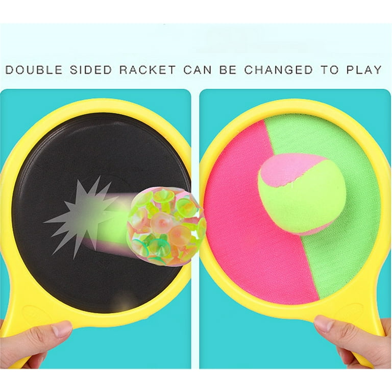 Jeu Catch Ball et Toss,Jeu de Balle Enfants, Balle Raquette Scratch Jeux | 6 Pagaies et 6 Balles, pour Famille Extérieur Sports, pour Jardin Extérieur Cour Piscine Plage 3+Ans Enfants