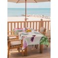 thumbnail image 2 of Outdoor Tablecloth with Umbrella Hole for Patio/Picnic/Party/Camping, Summer Flamingo Waterproof Table Cloth Rectangle Table Cover Washable, Tropical Plants Botanical Floral Rustic (60"x 84"), 2 of 8
