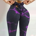 thumbnail image 4 of High Waisted Leggings for Women-Soft Athletic Tummy Control Pants for Running Yoga Workout Purple S, 4 of 6