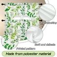 thumbnail image 4 of HonorHut Floral Kitchen Curtains Sets 2 Tiers Light Filtering Pocket Valances Decorative Leaf Printing Drapes Curtain Valance and Tier Set Fresh Green, 4 of 6