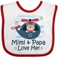 thumbnail image 3 of Inktastic Mimi and Papa Love Me Boys Boys Baby Bib, 3 of 4