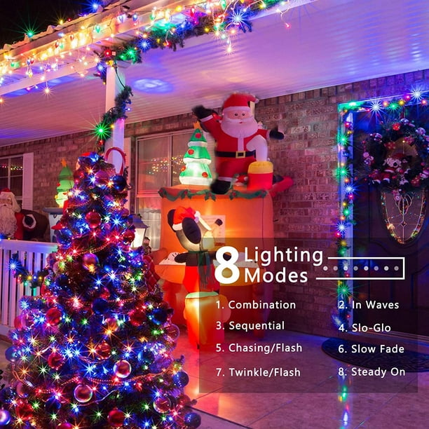 30M 300 LED Guirlande lumineuse éclairage extérieur intérieur fête Noël  jardin décoration IP44 8 modes coloré