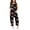 Black, variant on Fainosmny Girls' Printed Casual V Suspender Romper Solid Color Loose Casual Romper With Pocket Spring And Summer Clothing Girls Pants Black 150/(11-12 Years)
