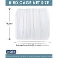 thumbnail image 3 of Parrot Bird Cage Cover Adjustable Universal Breathable Stretch Mesh Skirt Dustproof Net Cover Cage Guard, 3 of 7