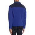 thumbnail image 2 of Brooks Brothers Mens Colorblock Quarter Zip Polar Fleece Pullover S Blue/Navy, 2 of 3