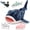 Shark-4 PCS Blue, variant on MaoGoLan 5 Pcs Alligator Stuffed Animal 25'' Large Plush Alligator with 4 Animals Bird/Fish/Frog/Bug Plush Toys