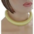 thumbnail image 3 of Chunky Light Pastel Yellow Thread Wrapped Torque Womens Cuff Choker Necklace, 3 of 4