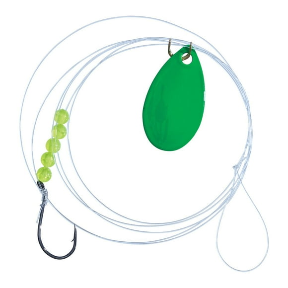 Eagle Claw QLWRGR1-4 Laser Walleye Rig, Single Hook Size 4, green, Laser Walleye Rig