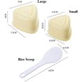 thumbnail image 2 of Triangle Sushi Press Kit With Nonstick Food Grade Plastic, Easy To Clean Clever Design Rice Ball Mold For Homemade Sushi And Lunch Bento Creation (2PCS), 2 of 8