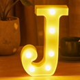 thumbnail image 1 of 1pc LED Marquee Number Lights Sign, Luces De Decoraciones De Halloween Al Aire Libre, Alfabeto A-T, Alimentado Por Batería Luces De Números De Decoración De Navidad Blanco Cálido, Accesorio De Vacacio, 1 of 4