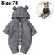 thumbnail image 1 of 1 pieza de mono de punto para bebé, niño y niña, sudadera con capucha para bebé, suéter, mono de oso, mono de una pieza, ropa de abrigo, 1 of 8