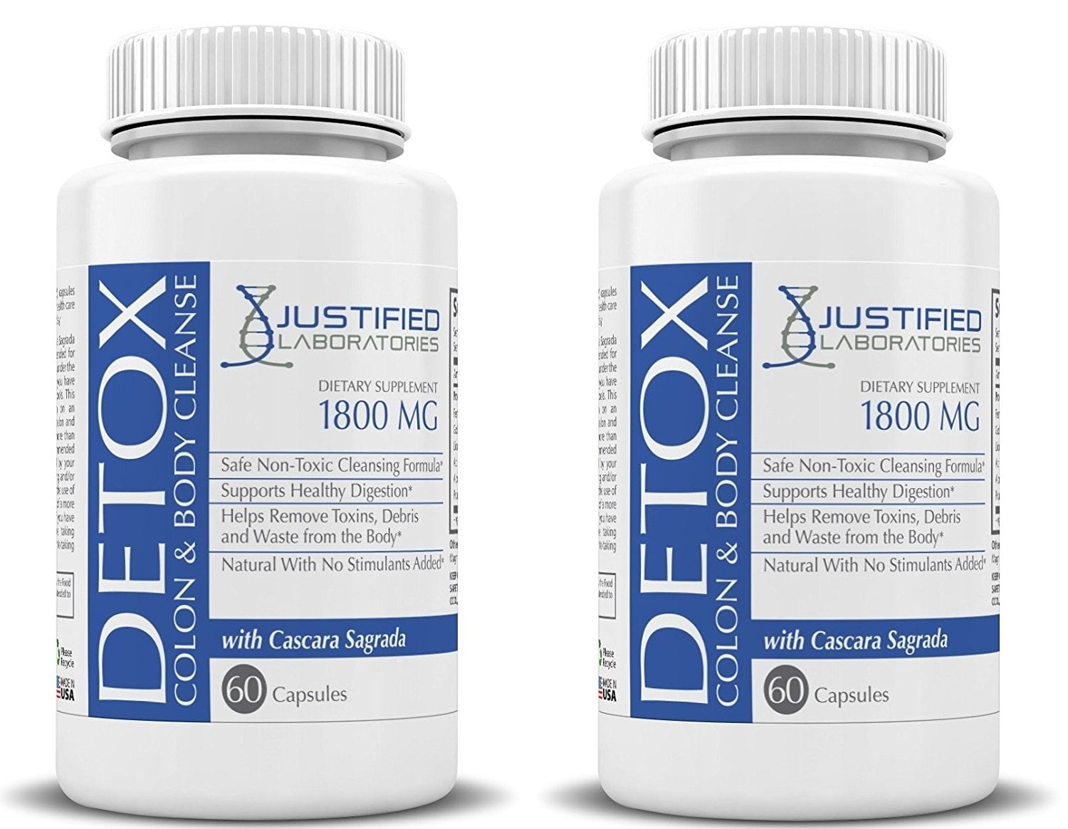 Detox Colon Cleanse Maximum Strength Cleansing Diet Weight Loss Pills 2 Bottles