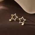 thumbnail image 3 of Solid 925 Sterling Silver Star Stud Earrings for Women Teens Star Post Stud Earrings Drops, 3 of 12