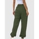 thumbnail image 5 of Pantalones Deportivos Holgados de Cintura Alta para Mujer, para Correr, Deportivos, de Entrenamiento, con Bolsillos Verde XL, 5 of 8