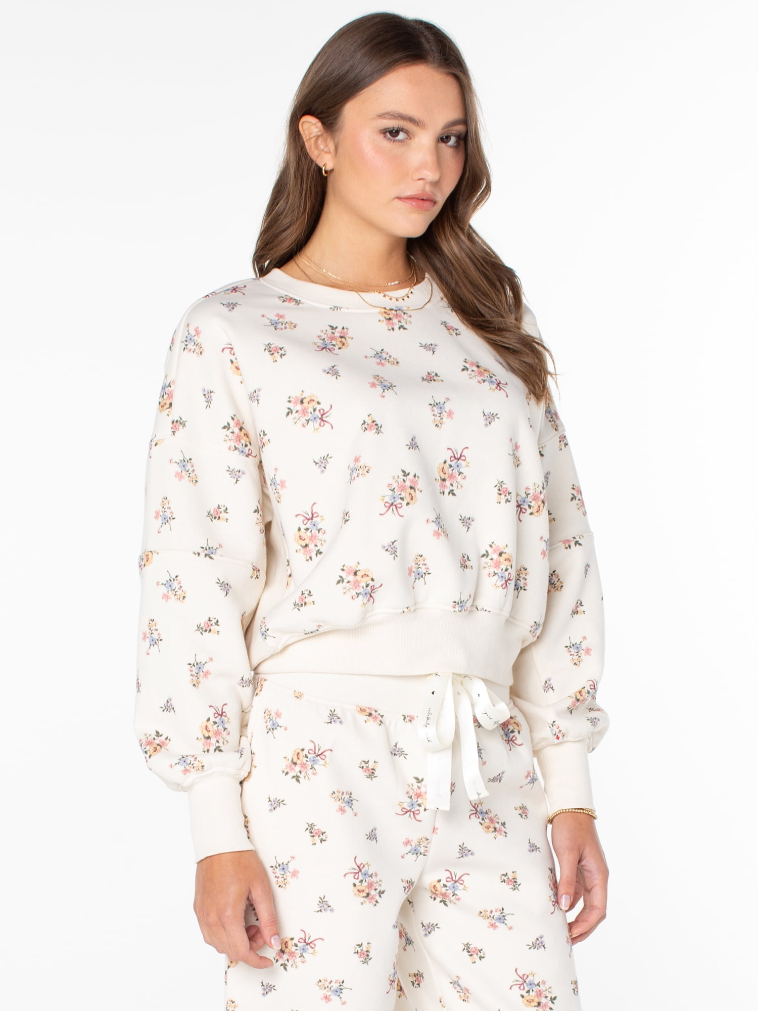 Celebrity Pink Women's and Women's Plus Oversized Boyfriend Sweatshirt, Sizes XS-XXXL