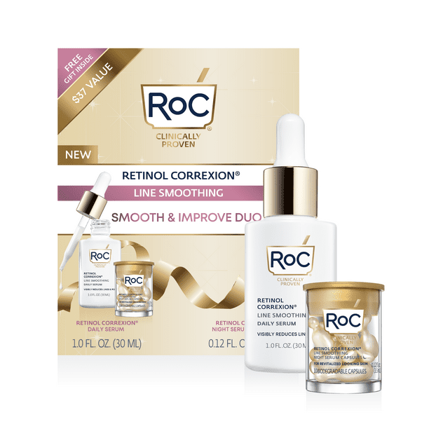 Roc Retinol Correxion Retinol Smoothing Face Serums, 1.0 fl oz