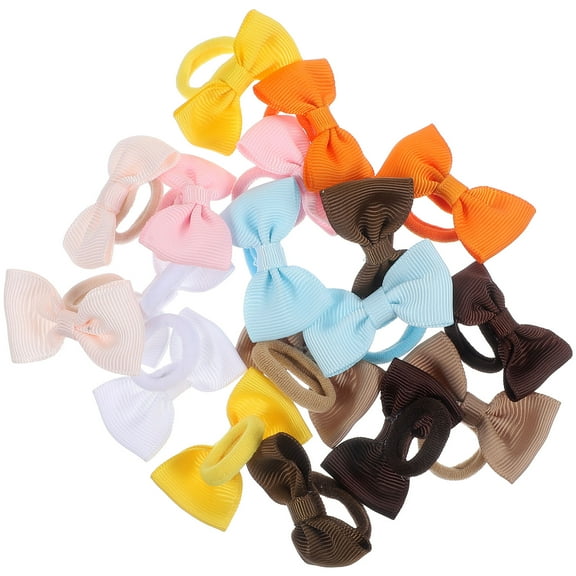GAXIRE 18Pcs Hair Scrunchies for Girls Cute Design Bow Shape for Various Hairstyles and Weddings in Assorted Color