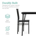 thumbnail image 5 of Best Choice Products 5-Piece Indoor Modern Metal Wood Rectangular Dining Table Furniture Set w/ 4 Chairs - Black, 5 of 8