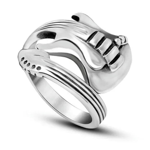 K-KED Musical Guitar Ring Stainless Steel Men women Rock Delicate Jewelry Ring Cool Biker Punk-8
