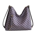 thumbnail image 2 of JGTDBPO Tote Bag Detachable Polka Dot Pattern Fabric Shoulder Bag with Strap Zipper Pocket Casual Daily Handbag 10x10 in, 2 of 6