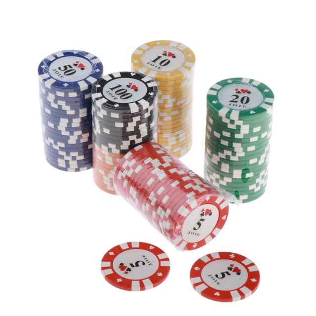 100x Fichas de póquer Casino Baoblaze Diversión en casa Variedad Juego de póquer 4 cm