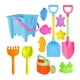 thumbnail image 2 of Molde de castillo de arena,Juego de pala de molde de castillo de arena de juguetes de playa para niños,Moldes de criaturas marinas de cubo de castillo de arena para niñas,Regadera de juguetes, 2 of 9