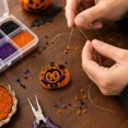 thumbnail image 5 of 4 Pack Halloween Diamond Art Kits, 3D Beaded Halloween Ornament DIY Kit, Spooky Vampire Bead Embroidery Craft Set, Handmade Pendant Making Supplies for Adults Beginners Holiday Decor Gift, 5 of 5