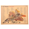 thumbnail image 2 of F-22 Raptor Fighter Design Diagram Series Kraft Paper Paper - Air Force Aviation Military Art Print Poster Wall Art Decoration 36X52 CM, 2 of 6