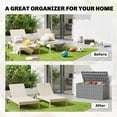 thumbnail image 4 of Outsunny Coffre de Terrasse en Résine de 120 Gallons, Coffre de Rangement Extérieur Verrouillable, 4 of 10