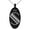 Black, variant on Stainless Steel Letter S Initial Metro Retro Monogram Engraved Small Oval Charm Pendant Necklace