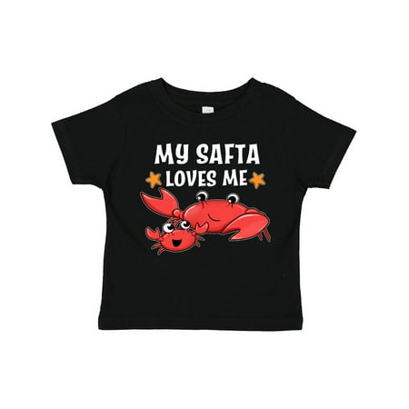 

Inktastic My Safta Loves Me- Cute Crab Family Gift Toddler Boy or Toddler Girl T-Shirt