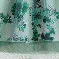 thumbnail image 6 of RMGVDSD Toddler Girls Birthday Dress Summer Sundress Flutter Sleeve Bowknot Floral Print Princess Tulle Dresses Little Kids Casual Party Dress 6-7 Years, 6 of 7
