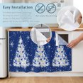 thumbnail image 5 of Navy Blue Christmas Tree Cabinet Curtain 35"Wx35"L, Dustproof Under Sink Skirt with Self Adhesive Tape, Balls Snowflake Xmas Tree Cabinet Curtain Cover for Kitchen Sink, Bathroom Vanity, Laundry Room, 5 of 9