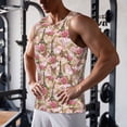 thumbnail image 5 of Salouo Rose Flowers for Men's Tank Tops,Sleeveless Muscle Shirts for Men Quick Dry Workout Tank Top Gym Muscle Tee Fitness Bodybuilding Sleeveless T Shirt-Large, 5 of 7