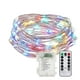 thumbnail image 1 of Luces de cadena al aire libre 100LED 33 pies Luces de cuerda LED que funcionan con batería con temporizador de interior remoto Luces de hadas para patio Fiesta de Navidad de Pascua Multicolor Adepaton CJWUS-3156, 1 of 8