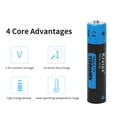 thumbnail image 2 of Kratax Rechargeable Lithium AAA Batteries, 1.5v AAA Lithium Ion Rechargeable Batteries 1100mWh 1500 Cycles 8-Pack, 2 of 6