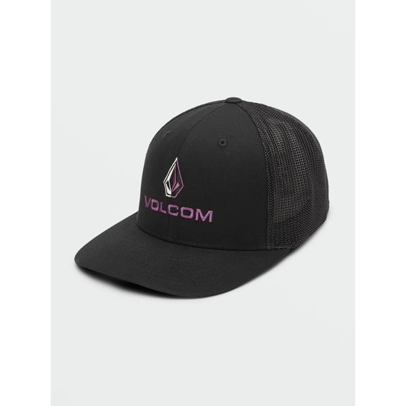 Volcom Men's Duel Duo Flexfit Hat Black Size Small