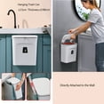 thumbnail image 2 of Generic Trash Can Waste Bin Garbage Bin Kitchen Hanging Waste Container Small Collapsible Garbage Can Wall-mounted Sink Garbage Can Slide Cover Trash Can for Cabinet Car Bedroom Bathroom, 2 of 8